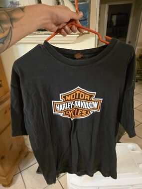 VTG Harley-Davidson Motorcycles Short Sleeve Crew Neck T Shirt HD-Buenos Sz XL